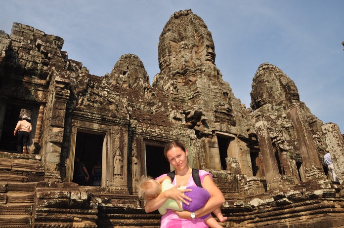 Bayon Temple. Maya is having a nap.