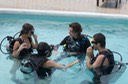Family discovering Scuba